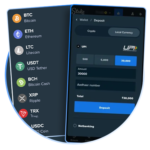 Quick and secure transactions in the Stake app.