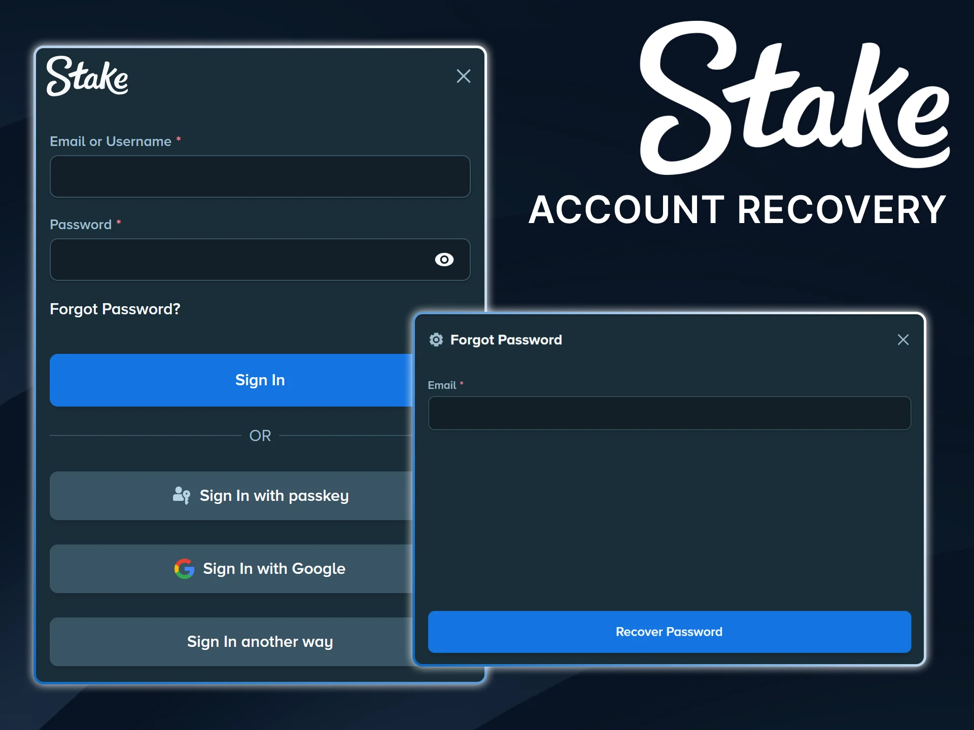 Follow these simple steps to recover your Stake account and resume your gaming sessions.