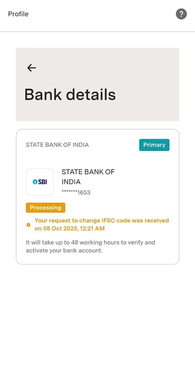 Please enter your banking information if required to withdraw funds from your Stake account.