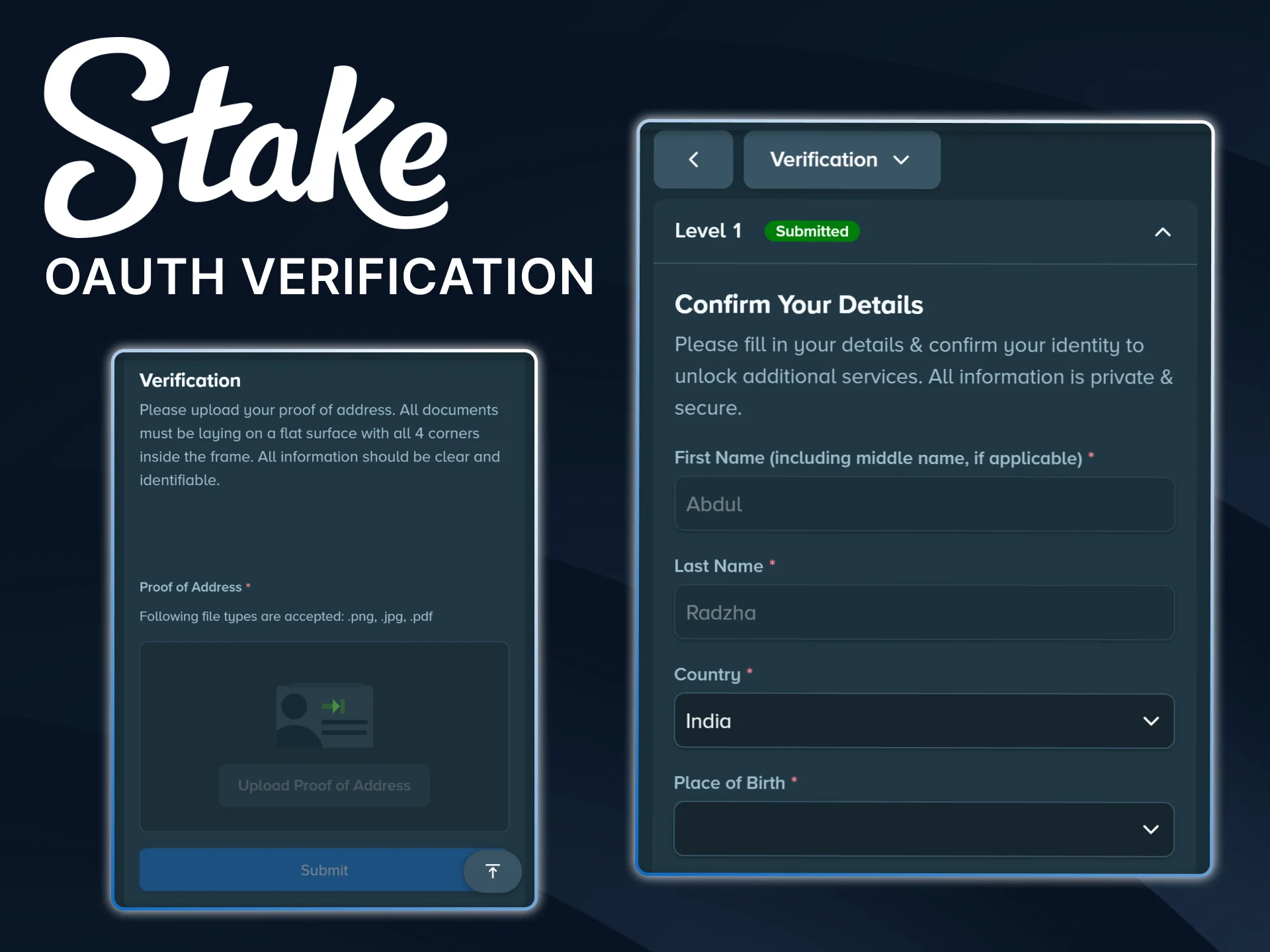 Secure your Stake withdrawals by setting up OAuth verification to enhance account security.