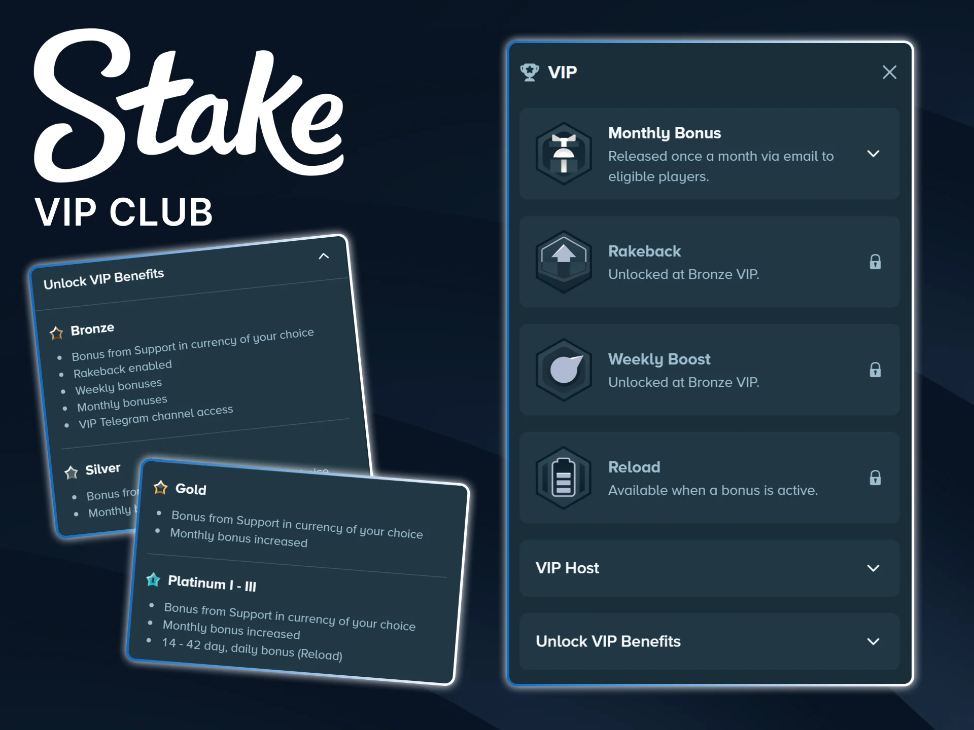 Upgrade your Stake account to receive faster payouts and personalized VIP support.