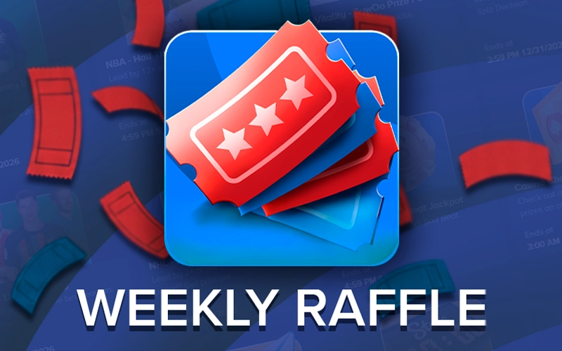 Don't miss your chance to win a lucky ticket with the Weekly Raffle bonus.
