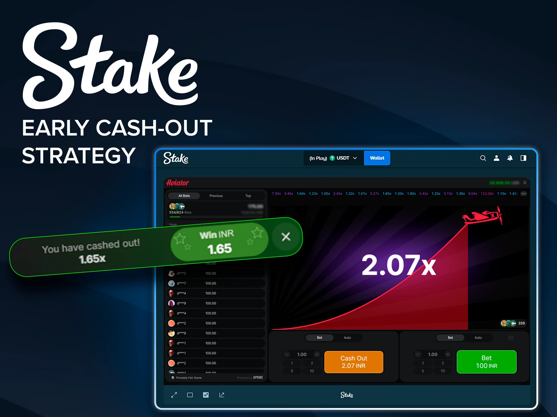 Reducing risk with the early cash-out method on Stake.