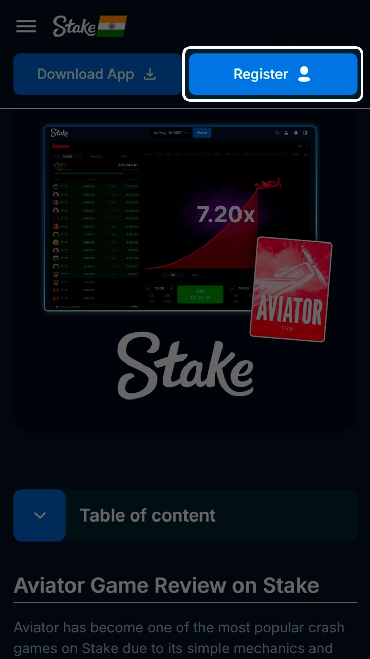 Quick registration process to join the Stake community.