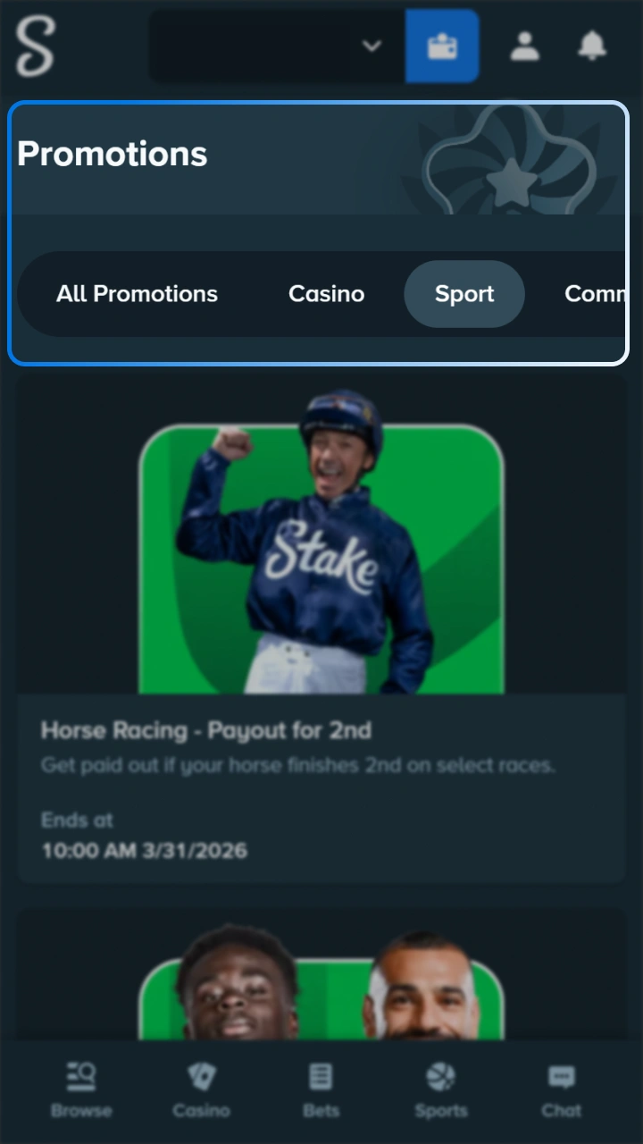 Choose welcome bonus or any other basketball betting promotion at Stake.
