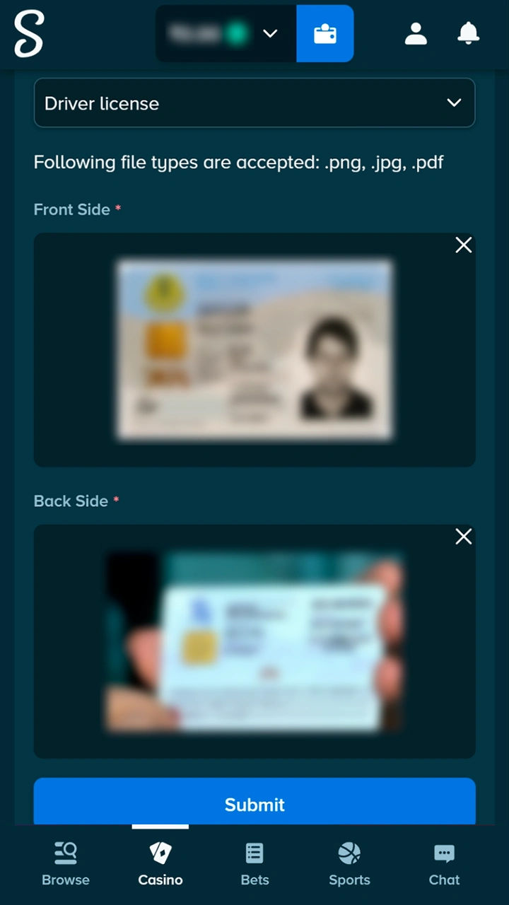 Provide a valid ID for Stake account security.