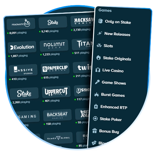 Meet the top game providers on Stake.
