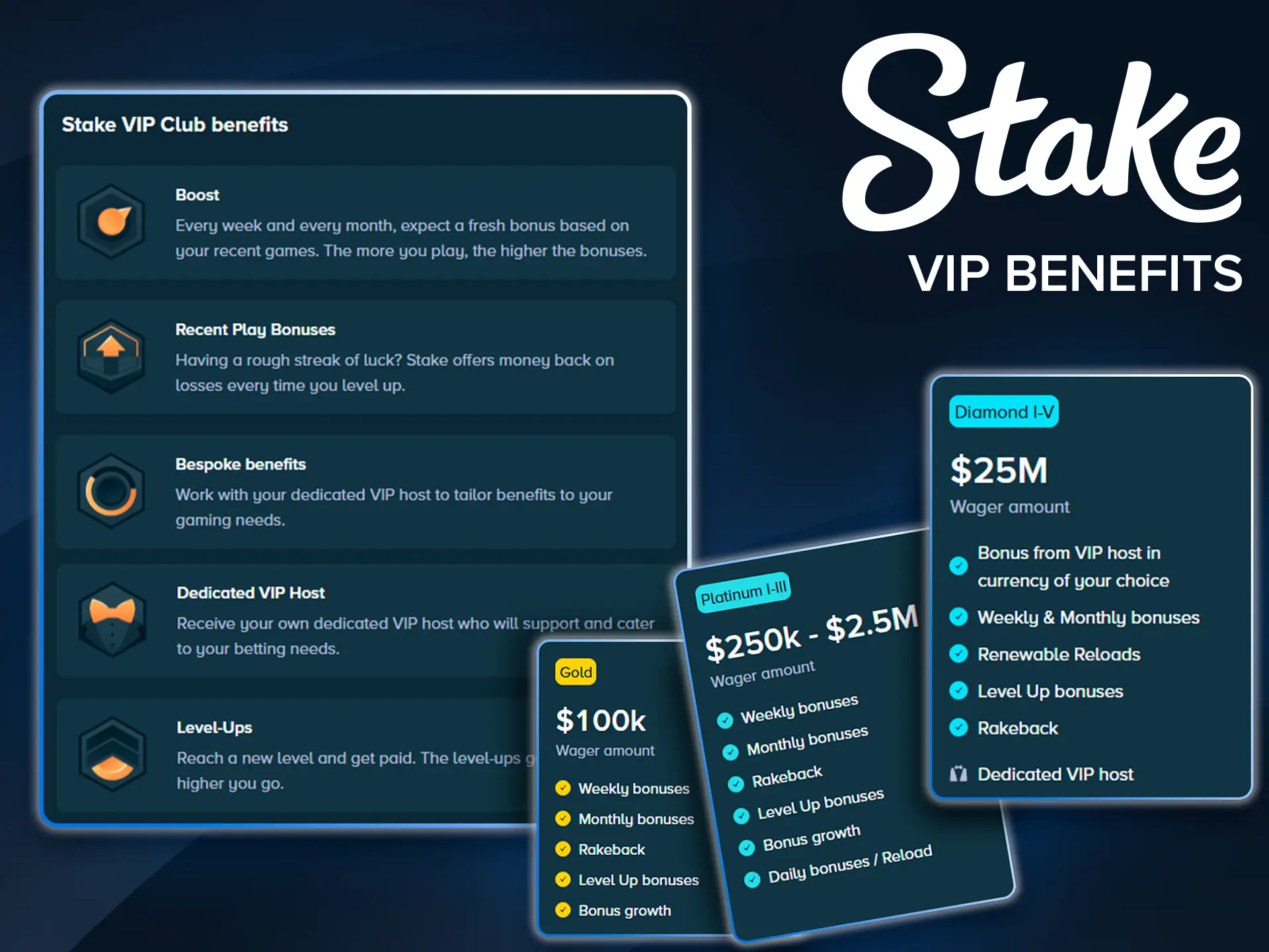Exclusive VIP rewards for loyal Stake members.