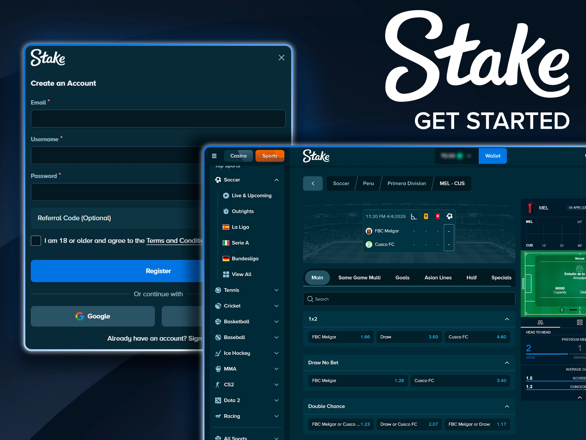 Quick guide to beginning your gaming journey on Stake.