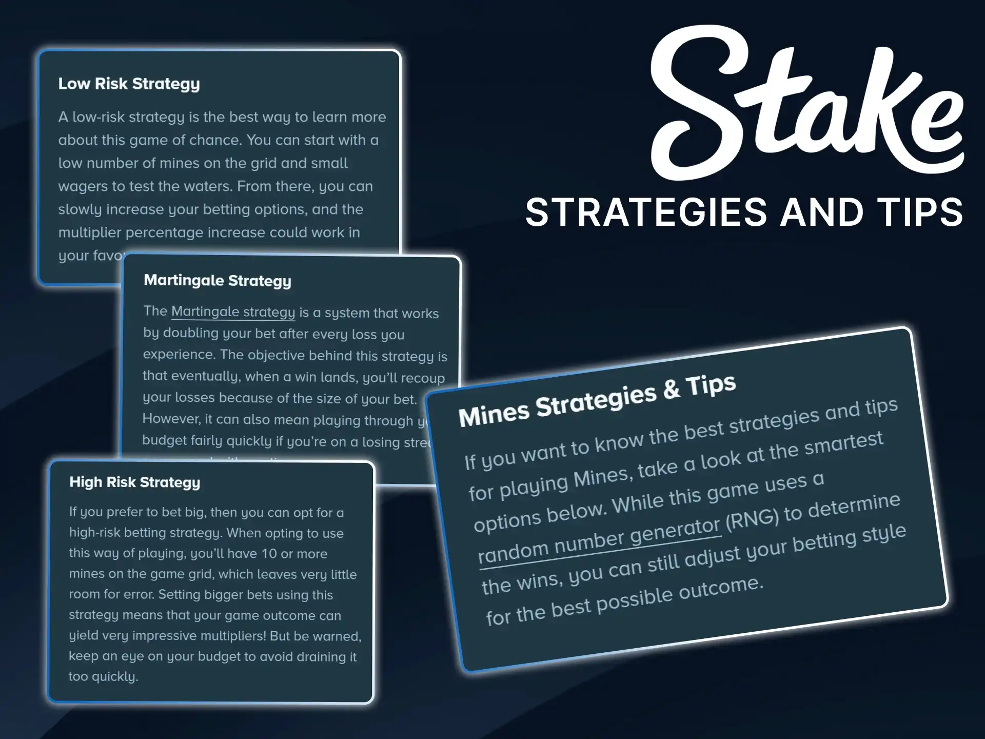 Apply strategies and expert tips to increase your winning potential in Stake Mines.