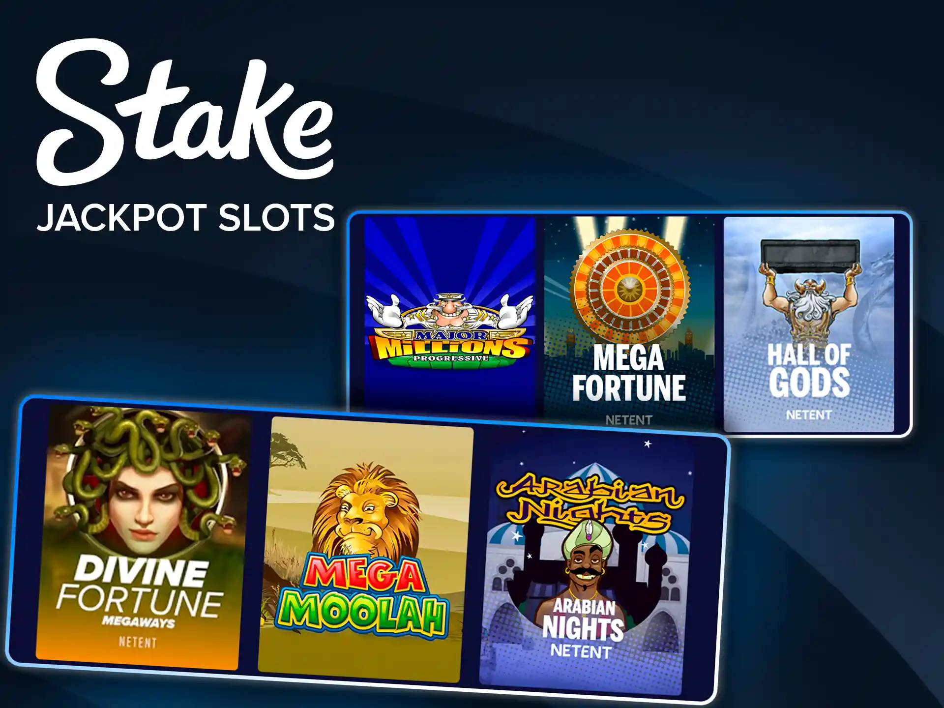 Try your luck at massive progressive jackpots on Stake.