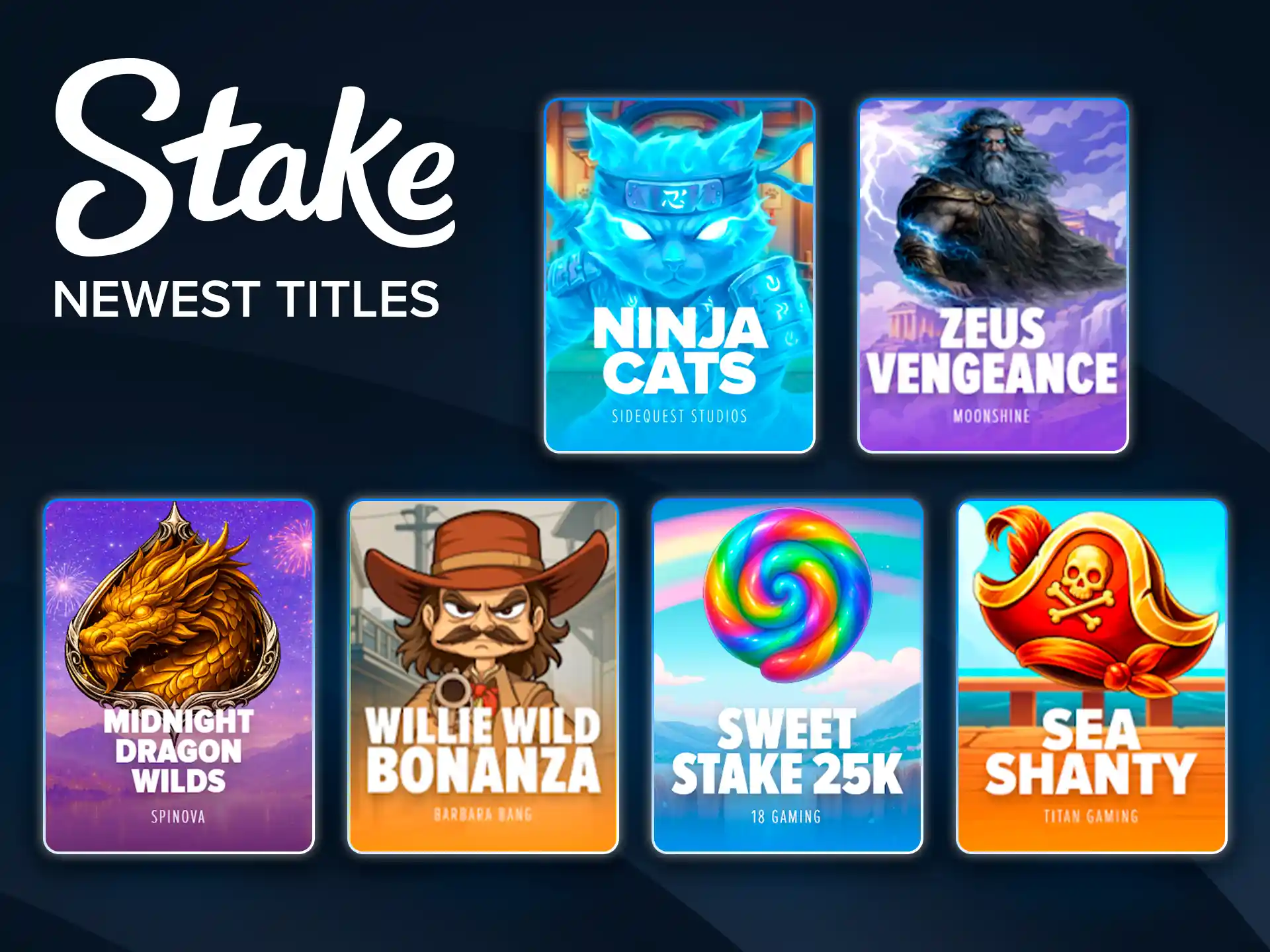 Latest slot machine releases available on Stake.