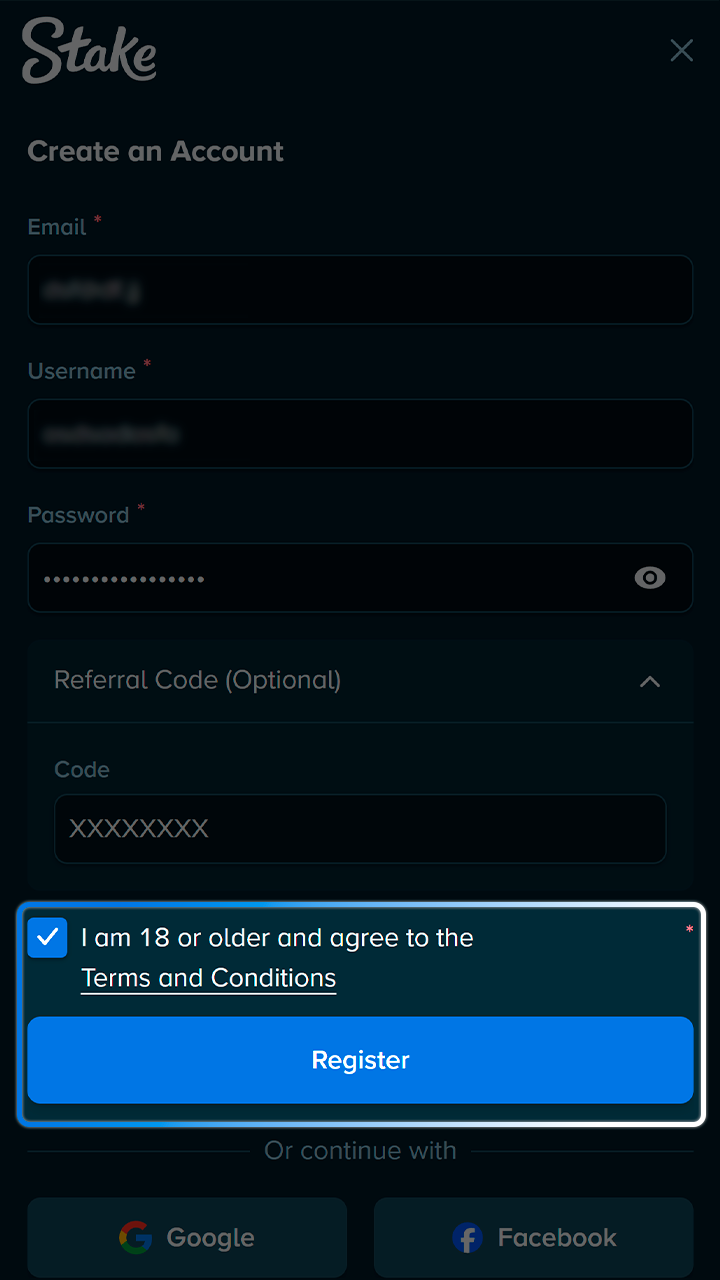 Complete account verification for secure access to Stake.
