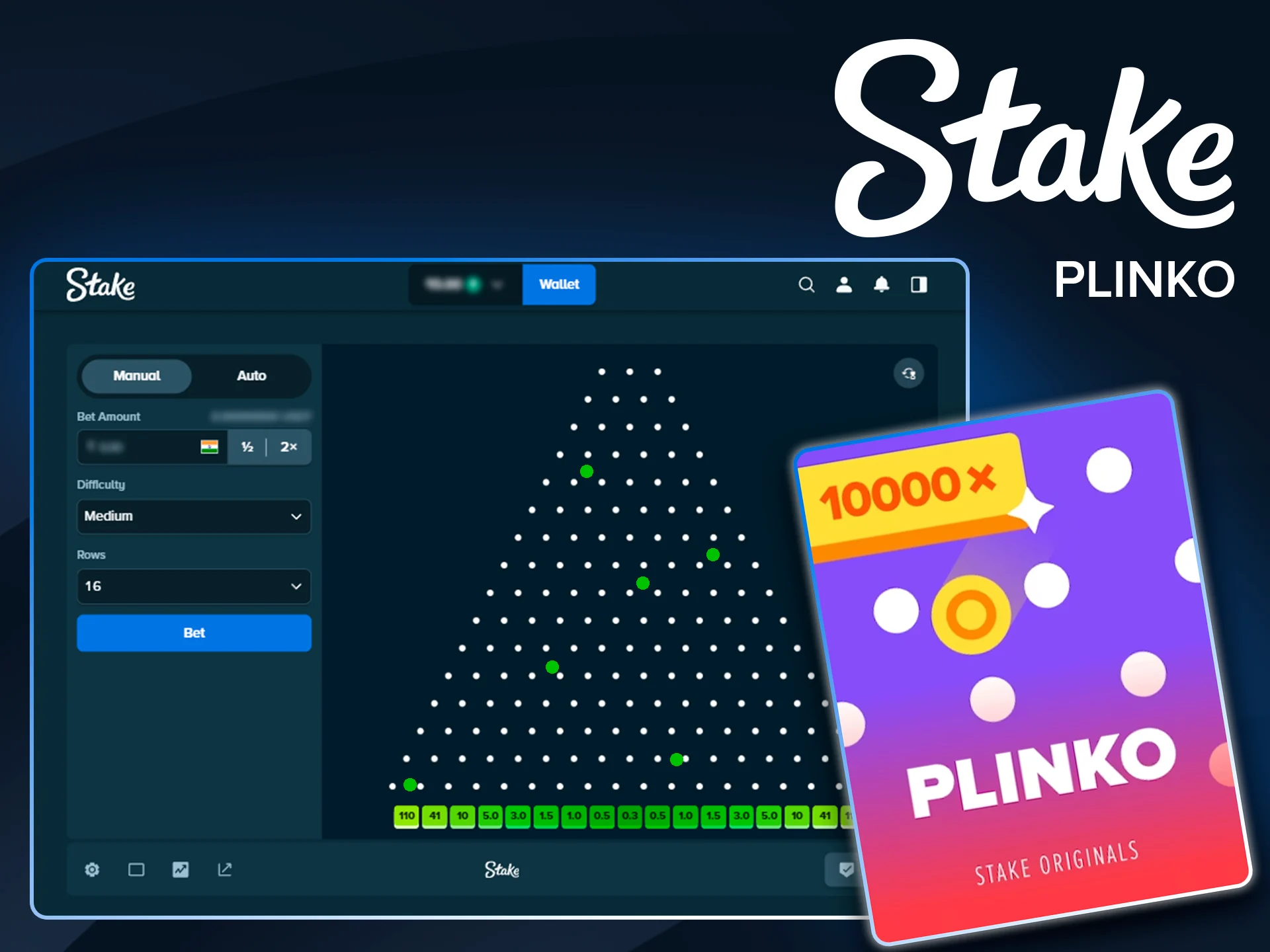 Watch the ball drop for big wins in Stake Plinko.