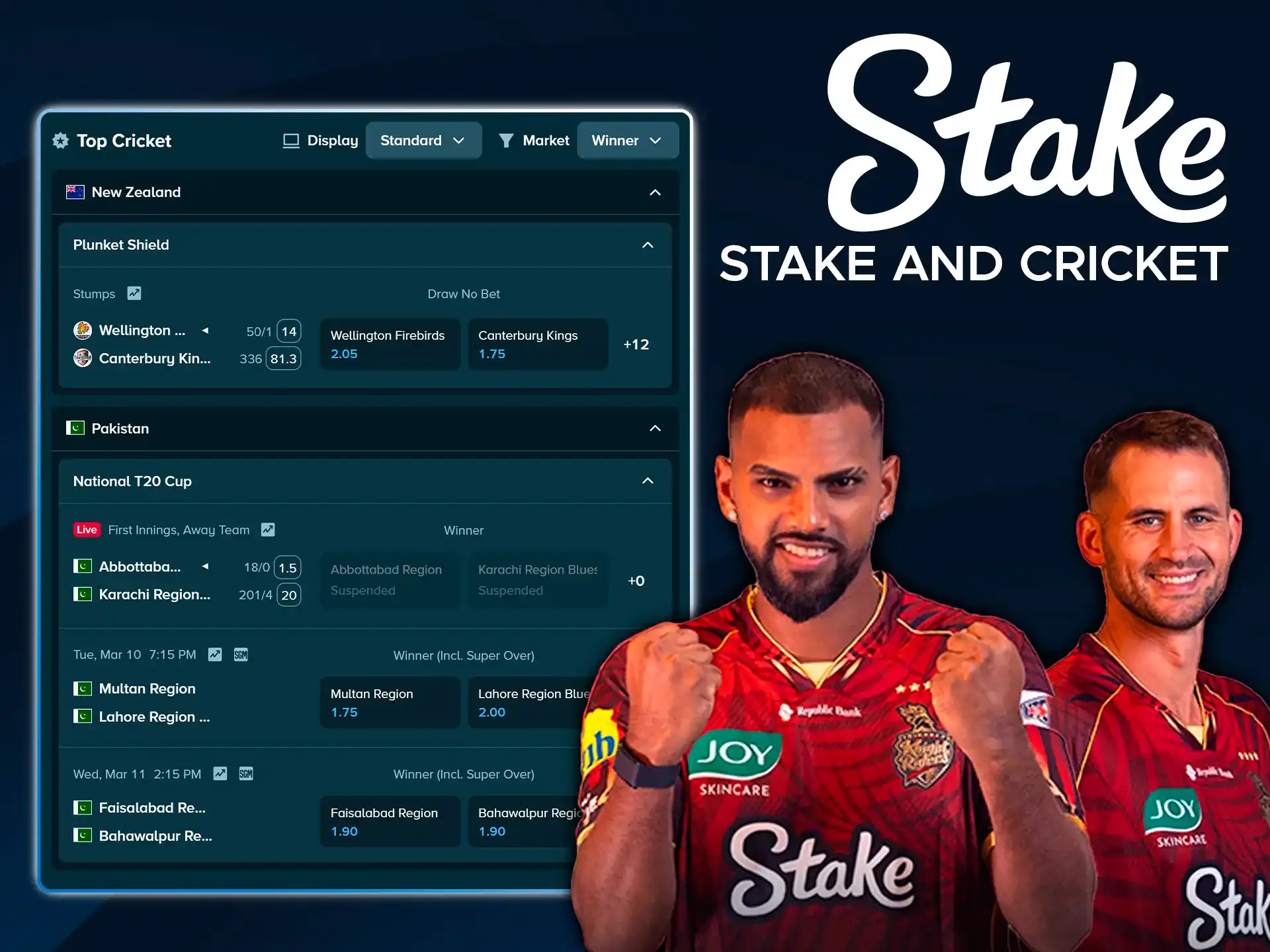 Join the winning combination of Stake and Trinbago Knight Riders.